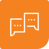 Live chat button for messaging support